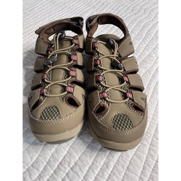 Eddie Bauer Blakely Brown Leather Hiking Walking Sandals Women Size 8 - Picture 5 of 7